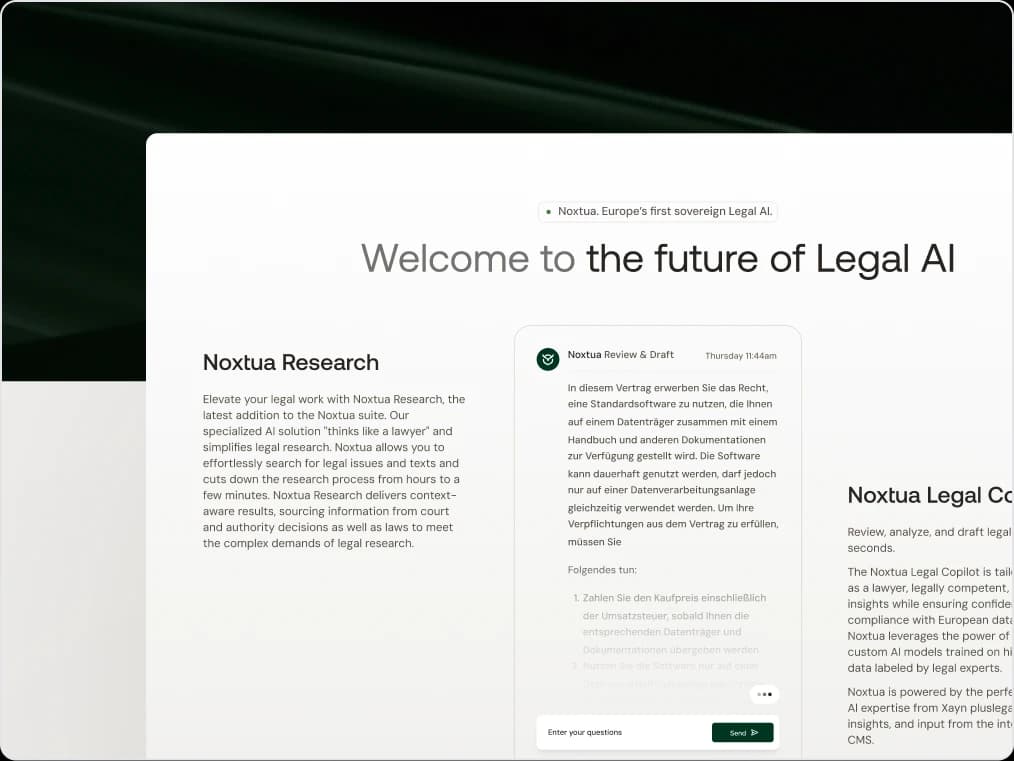 Noxtua dashboard concept